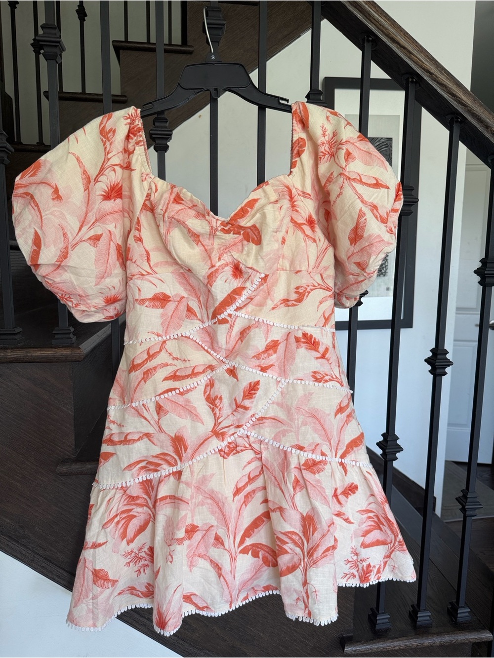 Lipsy Coral Floral Puff-Sleeve Mini Dress - Picture 2 of 10